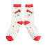 Socks Bamboo Festive Robins silver