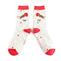 Miss Sparrow Socken Bamboo Festive Robins silver