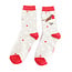 Miss Sparrow Socken Bamboo Festive Robins silver
