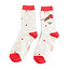 Socks Bamboo Festive Robins silver
