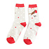 Miss Sparrow Socken Bamboo Festive Robins silver