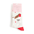 Miss Sparrow Socken Bamboo Festive Robins silver