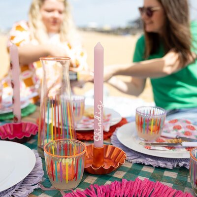 Talking Tables Glass Carafe Bright-Striped multi colour