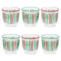 Talking Tables Glas Tumbler Bright-Striped red/green