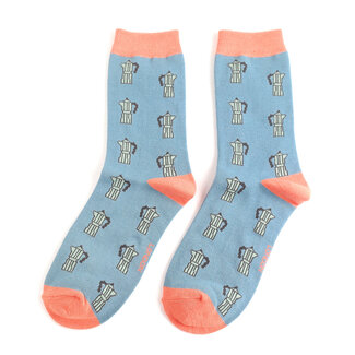 Miss Sparrow Socks Bamboo Cafetiere Denim