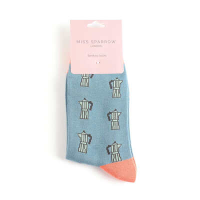 Miss Sparrow Socken Bamboo Cafetiere Denim
