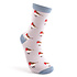 Miss Sparrow Socken Bamboo Robins on Stripes lavender