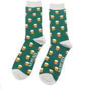 Miss Sparrow Mens Socks Bamboo Beer green