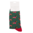Miss Sparrow Männer-Socken Bamboo Xmas Sausage Dogs green