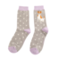 Socks Bamboo Cute Jack Russells mid grey