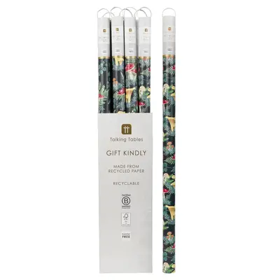 Talking Tables Weihnachtsgeschenkpapier Recycled Midnight Forest 3m