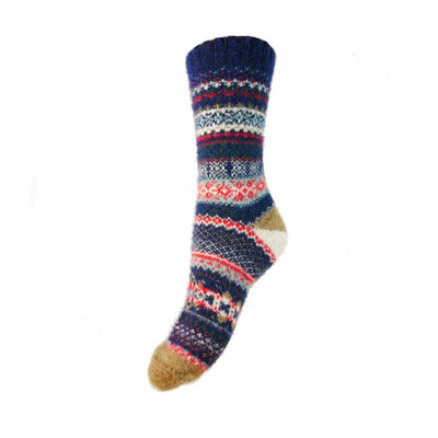 Joya Socks Woolmix Patterned blue/red