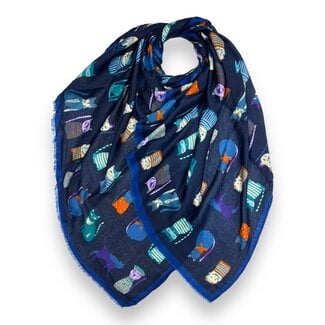M&K Collection Schal Cats navy