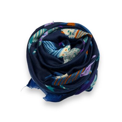 M&K Collection Schal Cats navy