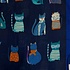 M&K Collection Scarf Cats navy