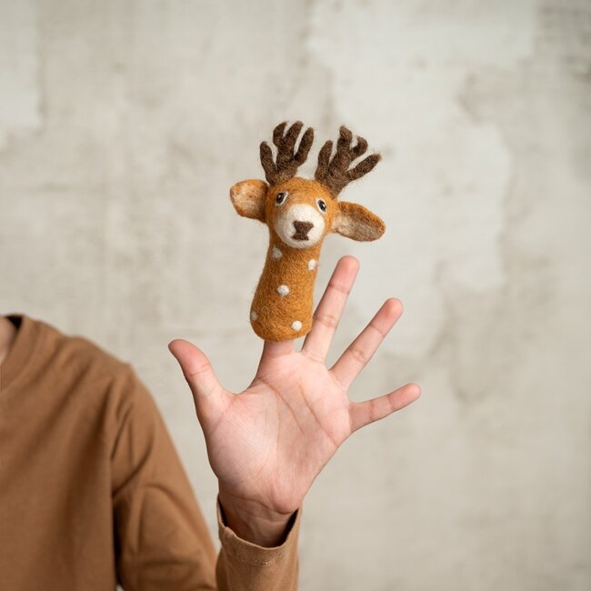 Fingerpuppen Hert bruin