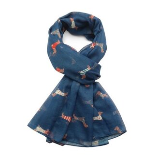 M&K Collection Scarf Pups in Coats navy
