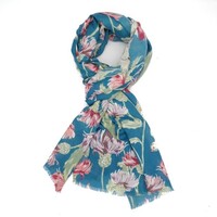 M&K Collection Scarve Thistle and Bird denim