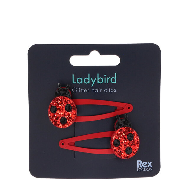 Hair Clips Glitter Ladybird