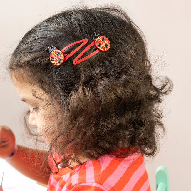 Hair Clips Glitter Ladybird