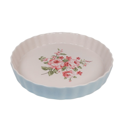 Isabelle Rose Pie Dish 26,5 cm Bella blue
