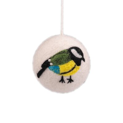 Sjaal met Verhaal Felt Hanger Bal Koolmeesje