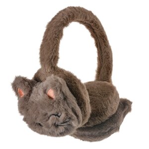 Clayre & Eef Ear Warmers Kids Cats brown