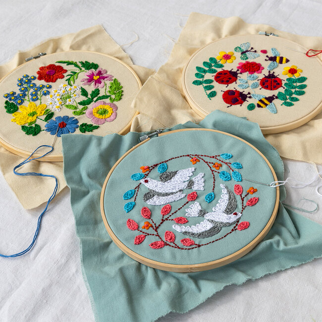 Cross-Stitch Peace Doves