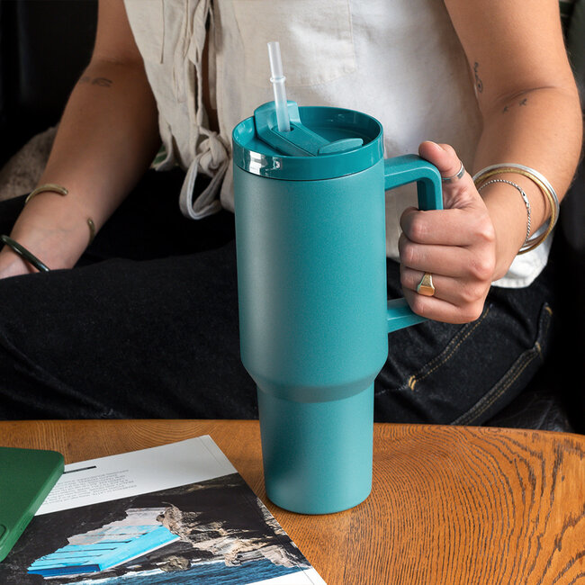 Reisetrinkbecher mit Griff 1,2 LTR petrol blue