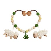 Sindibaba Stroller chain with rattle Sheep (organic cotton)