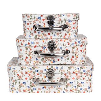 Clayre & Eef Köfferchen Petite Flowers Set of 3