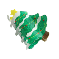 Red Cuckoo Hair Claw Clip Xmas tree