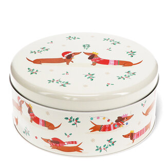 Rex London Gebäcksdose round Festive Sausage Dog