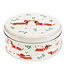 Cake tin round Festive Sausage Dog