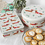 Cake tin square Festive Sausage Dog