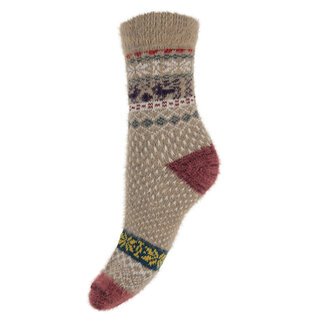 Gemjar Socken Wollmix Patterned Fawn taupe/rust