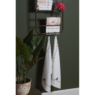 Clayre & Eef Guest towel Bird