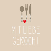 Paperproducts Design Papierservietten Mit Liebe Gekocht