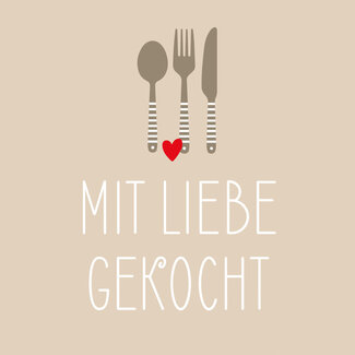 Paperproducts Design Paper Napkins Mit Liebe Gekocht