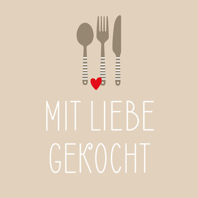 Paperproducts Design Papierservietten Mit Liebe Gekocht