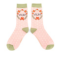Miss Sparrow Socken Bamboo Mum Floral Wreath pink