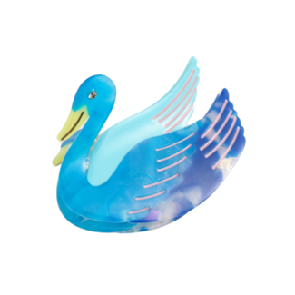 Red Cuckoo Haarklammer Swan blue