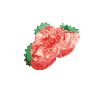 Red Cuckoo Hair Claw Clip Strawberries