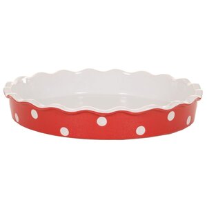 Isabelle Rose Pie Dish 30 cm Dots red