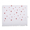 Clayre & Eef Guest towel Hearts red