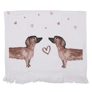 Clayre & Eef Gästetuch Sausage Dogs & Hearts