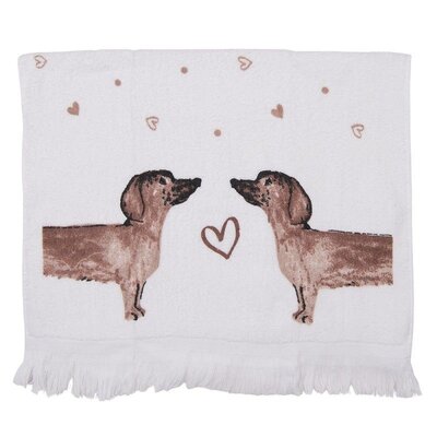 Clayre & Eef Gästetuch Sausage Dogs & Hearts