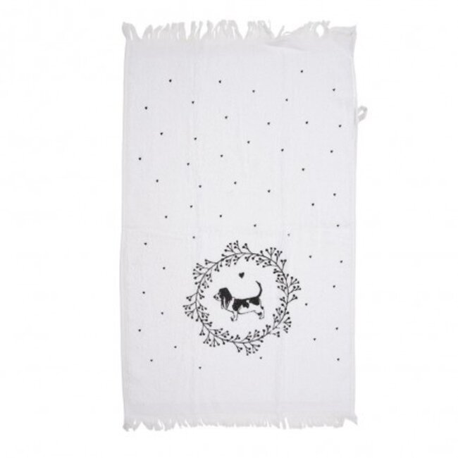 Guest towel Dogs black-white