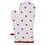 Clayre & Eef Oven mitt Hearts red