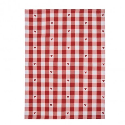 Clayre & Eef Geschirrtuch Heart Red